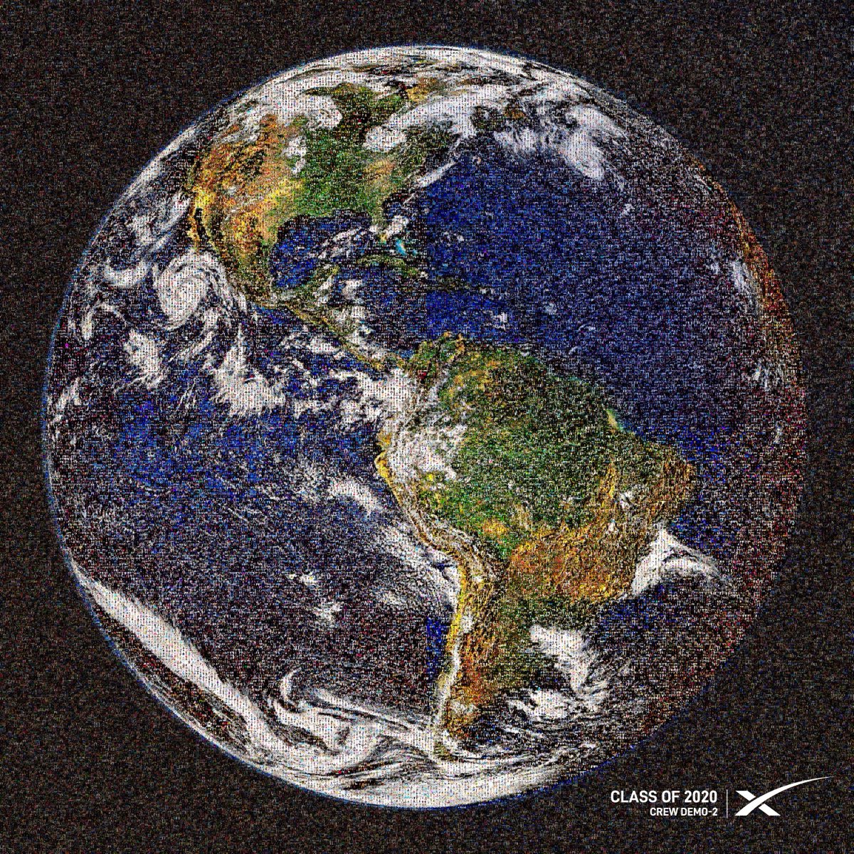 mosaic of earth made of 2020 graduate photos